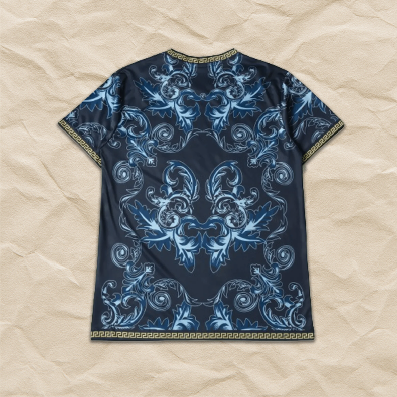 Italy "Versace" Blue Special Shirt 2022!