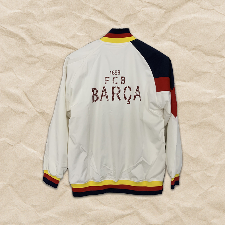 Barcelona White Windbreaker Jacket!