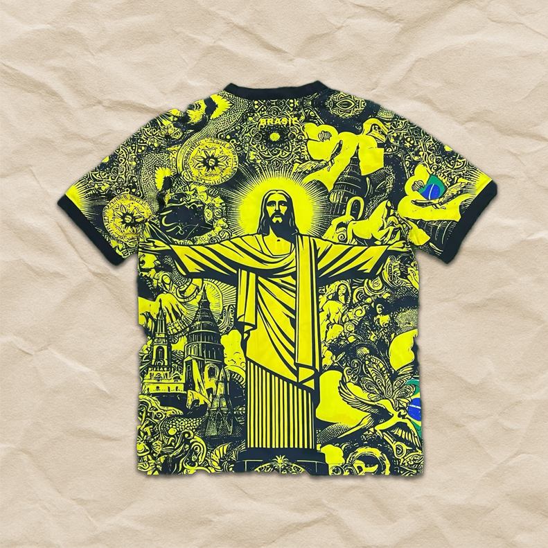 Brazil "Christ the Redeemer" Black & Yellow Special Shirt 2025/26!