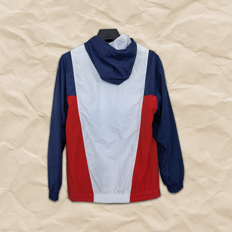 Paris Saint-Germain White/Red/Blue Windbreaker Jacket!