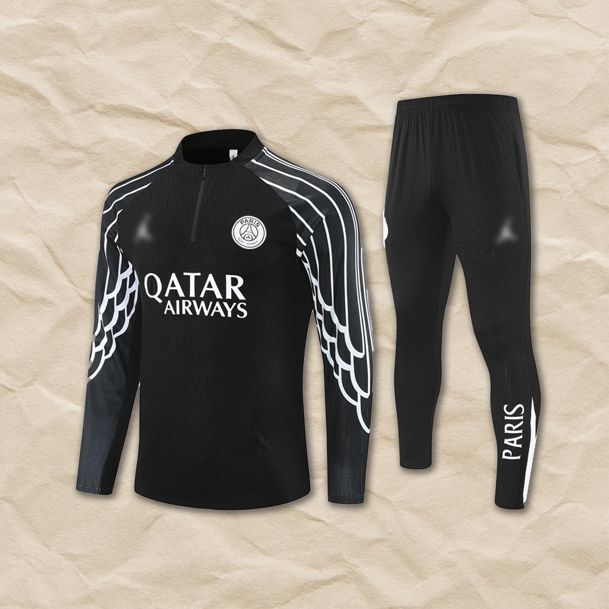 Paris Saint-Germain Black & White Tracksuit 2025/26!