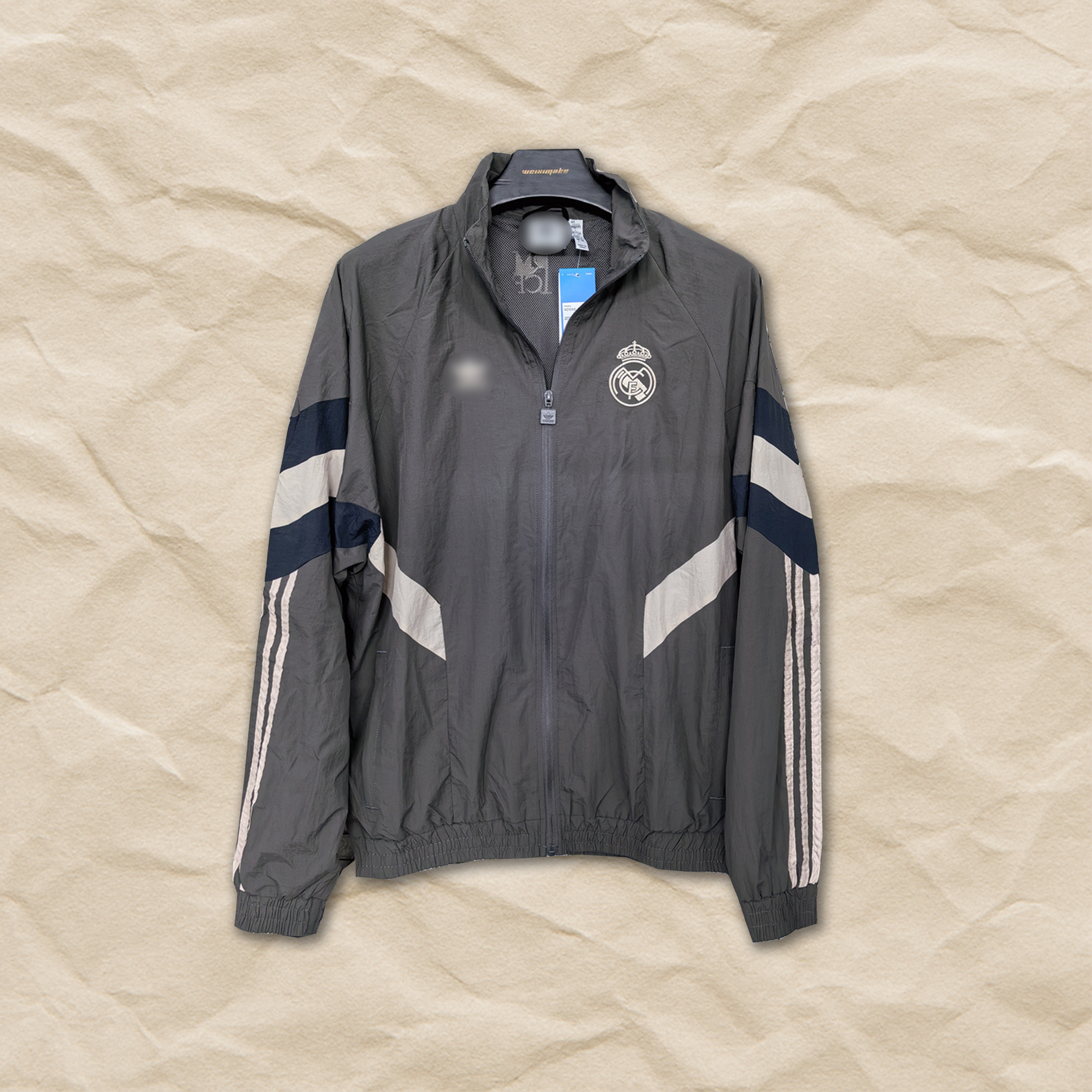 Real Madrid Grey Windbreaker Jacket!