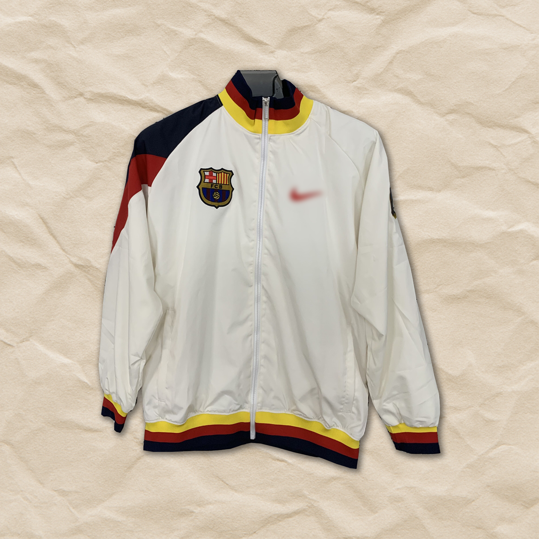 Barcelona White Windbreaker Jacket!
